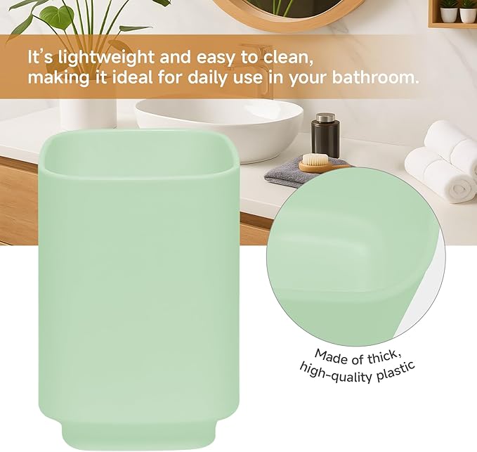 2Pack Sage Green Bathroom Accessories Set, Bohemian Bathroom Sink Set, Contain Soap Dispenser, Toothbrush Holder, Bathroom Toothbrush Holder Set