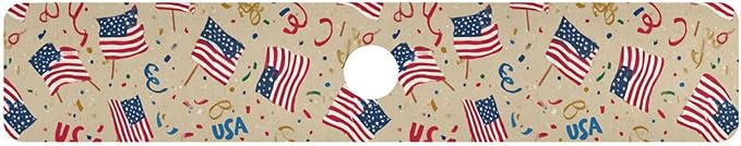 Kitchen Sink Splash Guard 1 PC 30 Inch Sink Faucet Mat Splash Guard for Bathroom Countertop Water Absorbent Foldable Cuttable Soft Washable Brown Patriotic American Flags