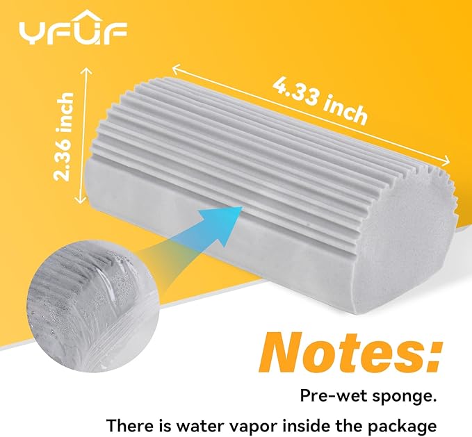 4 Pack Damp Clean Duster Sponge, Magic Sponge Eraser for Household Cleaning, Reusable Dusters Cleaning Supplies for Housekeeping, Dish, Blinds, Glass, Baseboards,Window Track Grooves and Faucets
