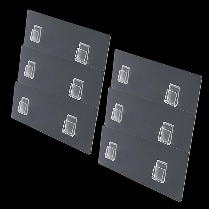 6 PCS Shower Caddy Adhesive Replacement Sticker for Large Diameter Bathroom Basket, Self-adhesive Hooks for Wall Mounted Laundry Hamper, No Drill Storage Shelf, Corner Shelves