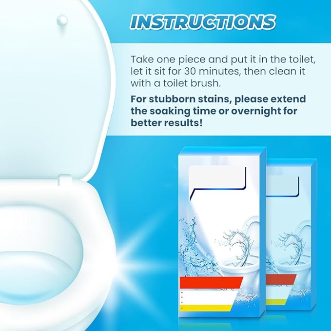 Toilet Bowl Cleaner Tablets, 2026 New Drop-In Cleaner for Freshness, Deodorizing & Stain Removal (48 Pack)