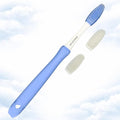 Extra Soft Toothbrush for Adults with Sensitive Gums – Ultra-Soft TPU Bristles, BPA & PFAS Free, Reusable Handle with 2 Replaceable Brush Heads + Travel Covers