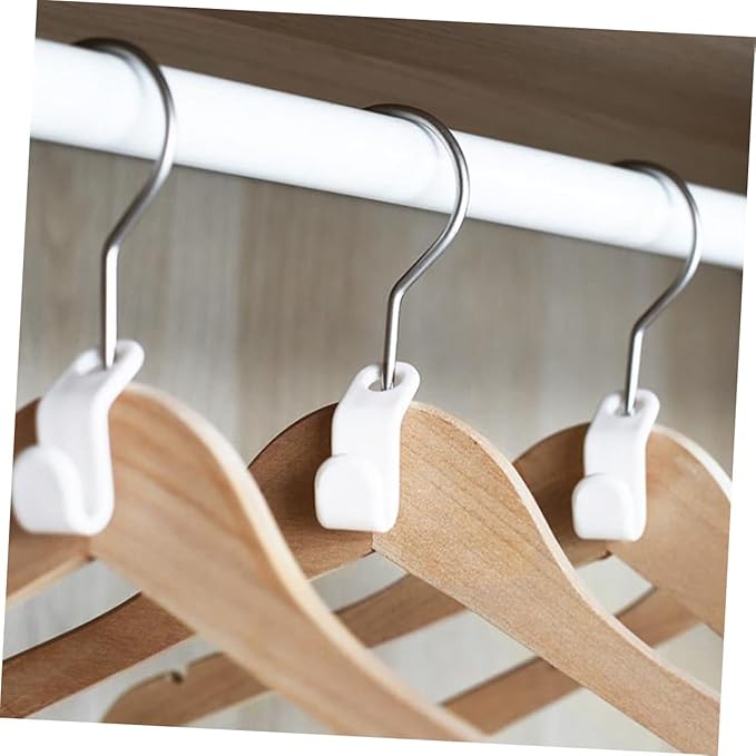 Ciieeo 120pcs Non Slip Connection Hooks for Wardrobe Organizing Space Saving Hanger Connectors Easy to Install Clothes Connector for Efficient Closet Storage
