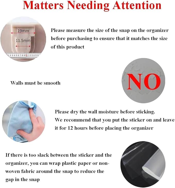 10Pcs Transparent Wall Mounted Replacement Sticky Pads for Kitchen Bathroom Shower Caddy Organizer Rack Holder Nail Free Adhesive Hooks Shower Accessories, Shower Caddies (Double-Sided Sticker)