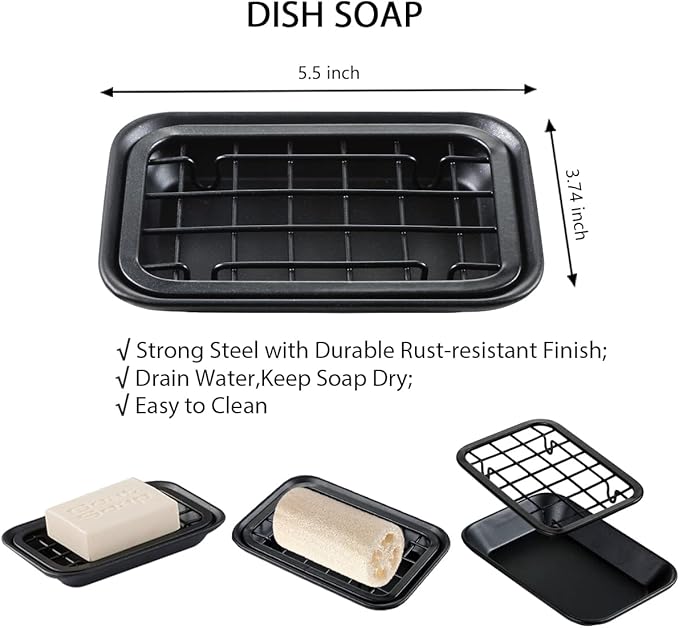 SheeChung 6Pcs Mason Jars Bathroom Accessories Set - Toothbrush Holder, Soap Dispenser, Qtip Holders, Soap Dish, Wire Paper Storage, Farmhouse Bathroom Decor (Rustic White, 6Pcs Bathroom Set)