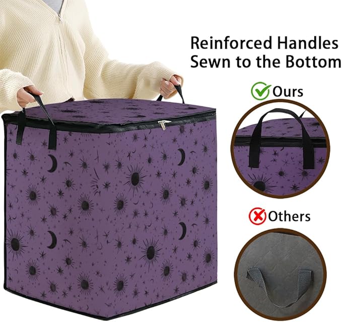 2pcs closet organizers and storage under bed,clothing blanket sweater sheet bedding comforter duvet quilt pillow toy storage bags with lids,dorm room essentials for containers 95L