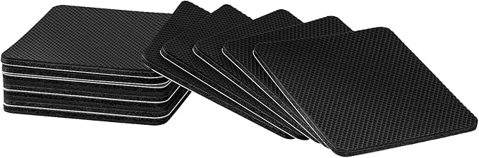 Furnigear Non Slip Furniture Pads - Self Adhesive Rubber Anti Skid Pads Grippers Rubber Chair Feet Furniture Pads for Hardwood Floors -Protectors for Furniture Table Legs Anti Slip 12 Pcs 3" Square