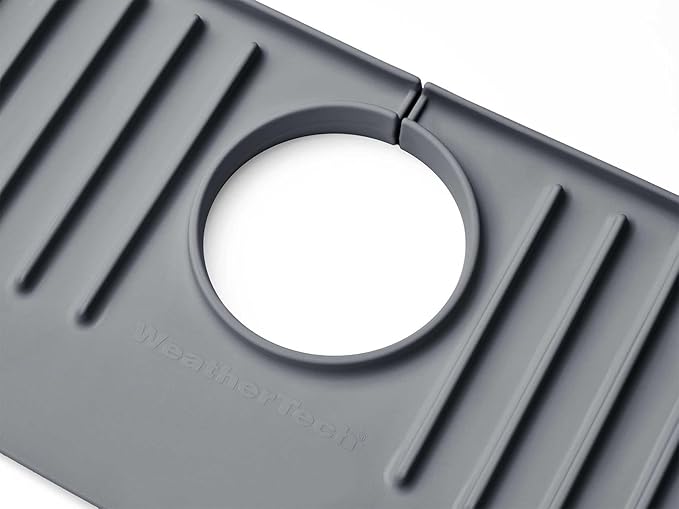 WeatherTech FaucetMat Duo - Protect Your Kitchen & Bathroom Countertops - Dark Grey/Slate