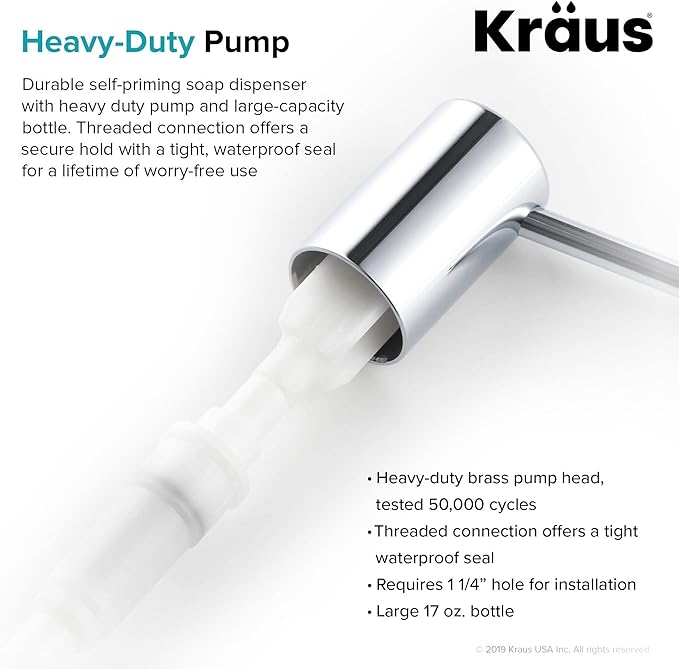 KRAUS Kitchen Soap and Lotion Dispenser in Chrome, KSD-43CH