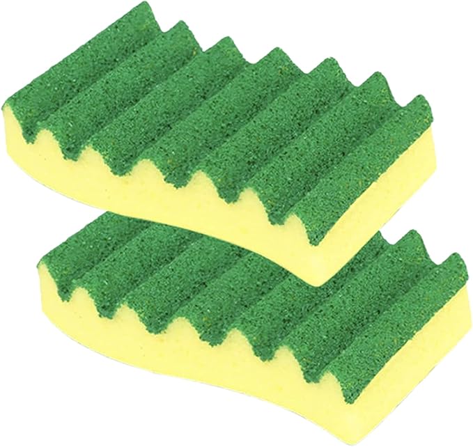 LOLA Heavy Duty Scrub Sponges, 2 Pack, Made in USA, Superior Sponge Lasts up to 4X Longer, Reusable Long Lasting, Next Generation Cleaning