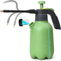 T4U 1/2 Gallon Pump Sprayer with Flexible Adjustable Nozzle, PP Hand Pump Pressure Sprayer with Built-in Measuring Cup for Home Garden Plant Care and Household Cleaning, Indoor & Outdoor Use
