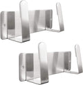 Pot Lid Rack, Wall Mounted 304 Stainless Steel Pan Lid Organizer Holder, 3M Self Adhesive, Kitchen Cooking Utensil Tool (Silver, Set of 2)