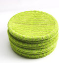 Replacement Mopping Cloth Pads for Electric Mop 16cm Round Green Microfiber Floor Cleaning Cloths Washable and Reusable Mop Head Refills for Hardwood Tile Laminate Marble Effectively (6pcs)