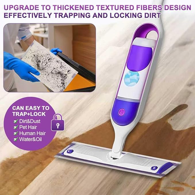 20 Count Disposable Mop Pad Refills for Power Mop,Includes 20 Super Absorbent Mop Pads,Replacement Mop Pad for Floor Cleaning