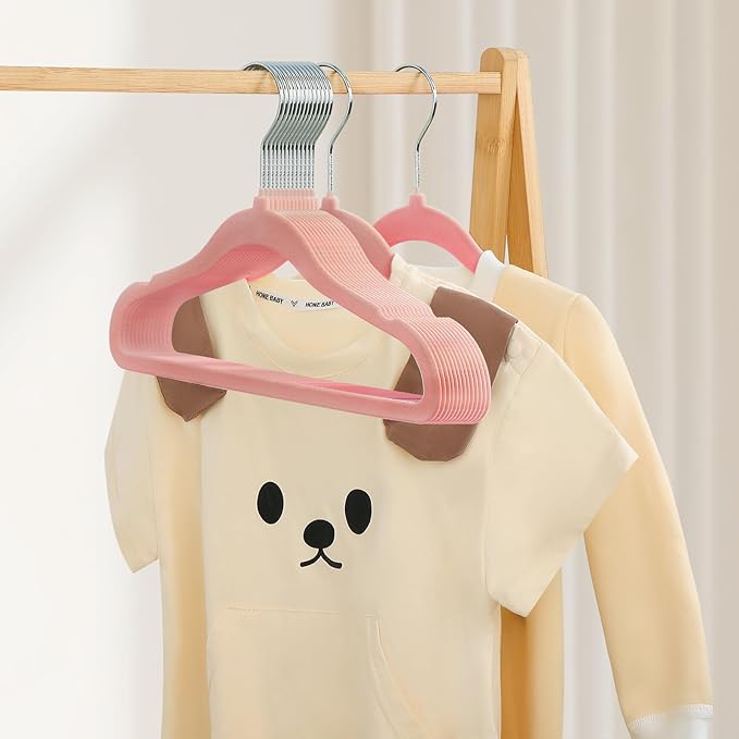 GoodtoU Kids Hangers Velvet 50 Pack 14" - Kids Felt Hangers Non Slip Toddler Hanger Childrens Hanger for Kid
