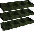 DIMJ Closet Storage Bins 12 Pack - Fabric Storage Baskets for Shelves, Collapsible Clothes Organizer with Handles, Trapezoid Shelf Organization Storage Cubes for Purse, Toys, Books, Towel, Clothes