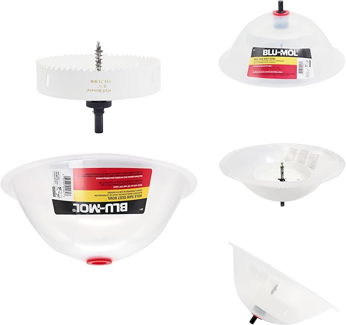 Disston 6 1/4” Bi-Metal Recessed Light kit with Blu-MOL Flexible Dust Bowl. Used to Place Recessed Light and New LED Recessed Lights