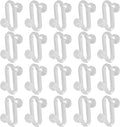 60 Pcs Clear Clothes Hanger Connector Hooks - Space Saving Plastic Hooks for Velvet, Heavy Duty Hangers, Organize Closet with Stackable Transparent Cascading Hooks(60 Pack)