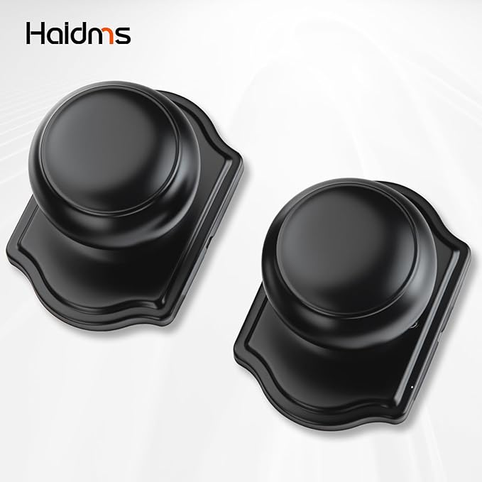 Haidms Black Closet Door Knobs Interior, Passage Interior Door knobs, Matte Black Indoor Closet Doorknobs for Closet or Hall (5 Pack)