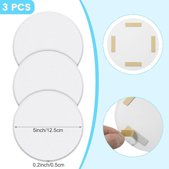 Nosiny 16 Pack Door Knob Protector Plastic 5 Inch White Self Adhesive Door Knob Protector Avoids Handle Damage (White)