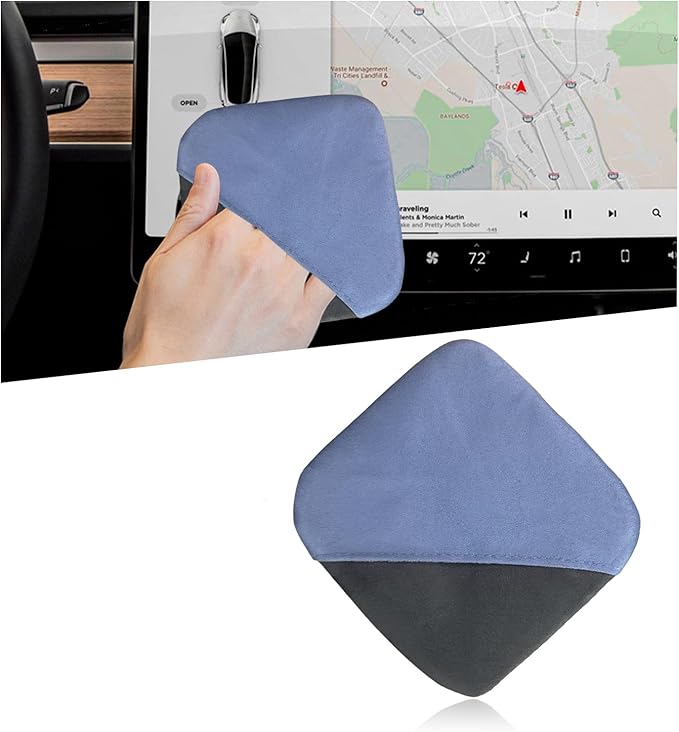 Car Screen Cleaner, Microfiber Auto Screen Cleaning Pad, Foldable Touch Screen Cleaner Cloth for Vehicle Dashboard LCD Display, Interior Car Accessories