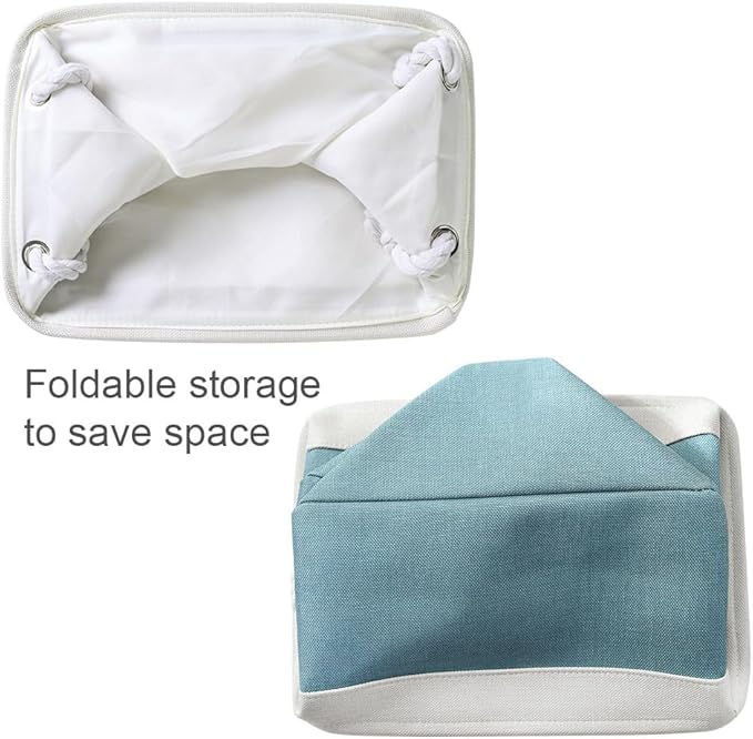 Sacyic Storage Cubes - 4 Pack Large Fabric Baskets for Organizing, Collapsible Storage Bins for Closet Cloth Decorative Gift supplies Organizer Shelf 15.7 (L) x 11.8 (W) x 8.2 (H) inches