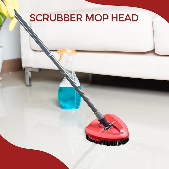 Scrub Brush, 2 Pcs Spin Mop Scrub Brush Head Compatible for EasyWring 1-Tank System, Hard Bristle Cleaning Brush for Bathroom, Kitchen, Tub and Tile