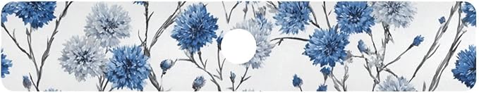 Kitchen Sink Splash Guard 1 PC 30 Inch Sink Faucet Mat Splash Guard for Bathroom Countertop Water Absorbent Foldable Cuttable Soft Washable Chinese Style Cornflower