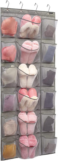 ANZORG Over The Door Hanging Shoe Rack Organizer 18 Pockets Organizer with 6 Extra Large Mesh Pockets for Shoe Holder Storage (18 Pockets)