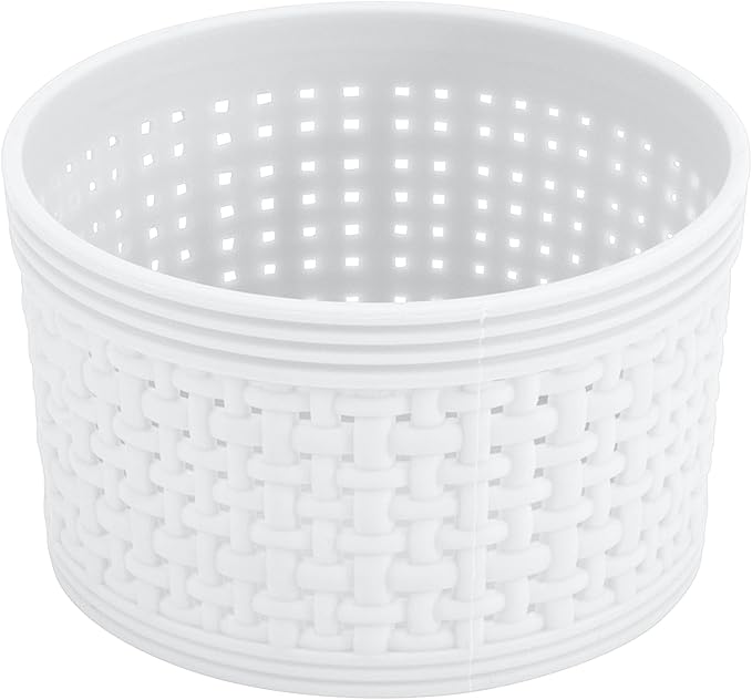 Simplify 6 Piece Organizing Set | Multiple Size Bins | Multipurpose | Office | Desk | Dorm | Bathroom | Storage Basket | Small Items | Accessories | White
