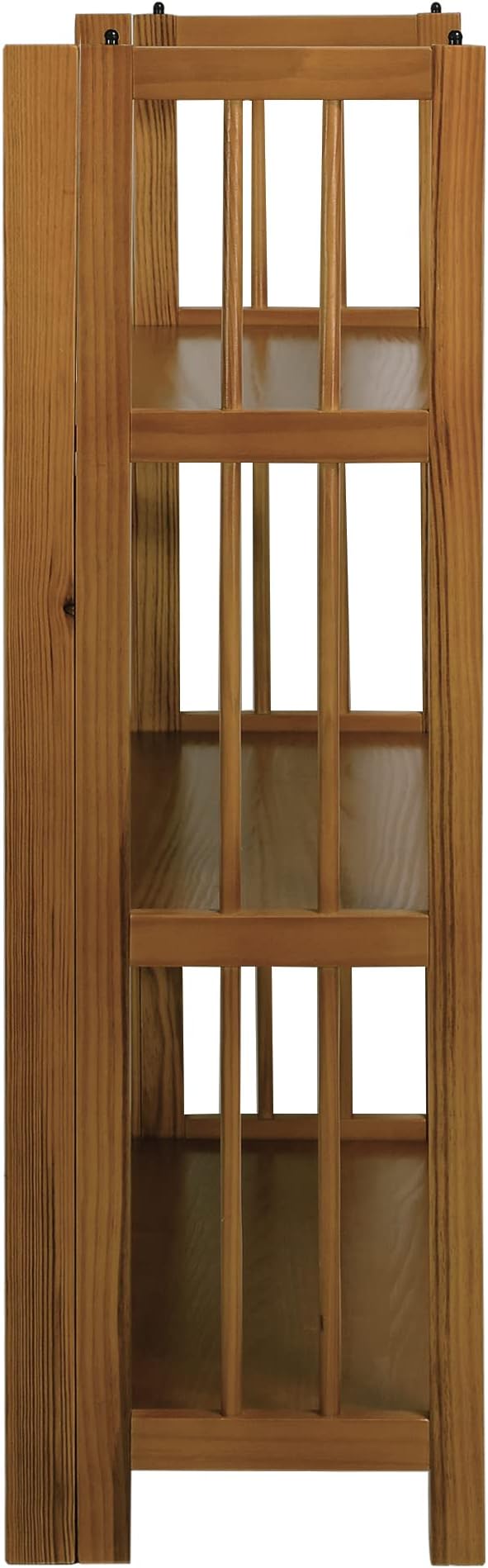 Casual Home 3-Shelf Stackable 27.5" Wide-Chestnut fold Bookcase
