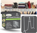 Evelots Tall Wire Shelf Dividers -8 Pack- Closet Storage & Organization for Office/Pantry/Garage Shelf Separator - Easy Clip-No Tool - Solid Coated Steel