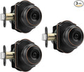 Haidms Oil Rubbed Bronze Door Knobs Interior, Privacy Interior Door knobs, Bronze Indoor Doorknobs for Bedroom or Bathroom (3 Pack)