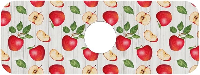 Faucet Draining Mat For Kitchen Sink, Apple Orchard Wood Grain Diatom Mud Absorbent Drain Pad For Bathroom Kitchen Sink Splash Guard Drying Mat