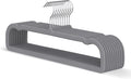 Gray Velvet Hangers 20 Pack, Slim Space Saving Pants Hangers for Closet Organizer, Rotating Hook, Non Slip Clothes Felt Hanger Heavy Duty for Tank Top, Jean Perchas, Camisole, Kids' Clothes