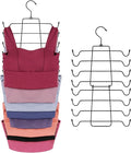 ZEDODIER Tank Top Hanger Space Saving, Bra Hangers for Closet Organizer, Hanging Bra Organizer Tank Tops Holder with 8 Hooks, Metal Closet Organizers and Storage Small Space Solutions, Black