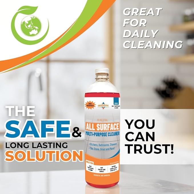 All-Surface Daily Cleaner – Streak-Free Multi-Surface for Tile, Stone, Countertops, Stainless Steel & More, PH-Neutral, Residue-Free