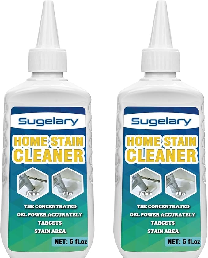 Sugelary Mold Stain Cleaner, 10 Fl oz All-Purpose Gel for Front Loader Seal, Household Cleaner Gel for Bathroom Grout, Sink, Shower, Caulk, Washing Machine Cleaning Solution