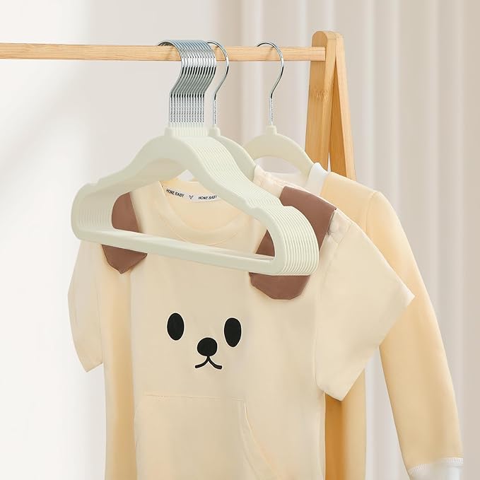 GoodtoU Baby Hangers Velvet 100 Pack - Baby Felt Hangers Non Slip Toddler Hanger Childrens Hanger for Kid