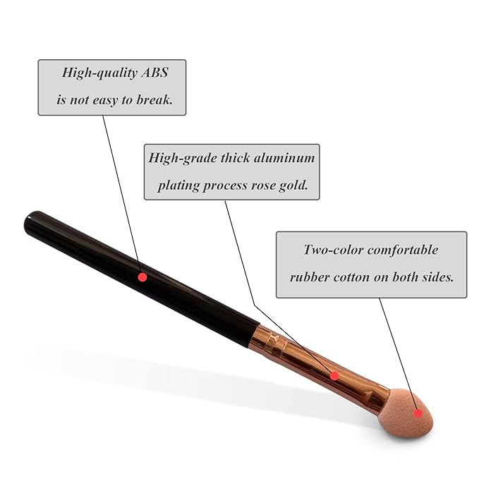 Eyeshadow Applicators Sponge Double Sided Reusable 5Pcs Professional Blendable Organic Foam Tip Makeup Eye Shadow Applicator Brush Set Washable