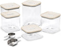 Caraway 13-Piece Glass Airtight Food Storage Containers with Lids – Non-Toxic, BPA-Free Kitchen Storage Containers – Stackable, Space-Saving Airtight Containers for Dry Goods and More - Cream