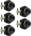 Haidms Black Door Knobs Interior, Privacy Interior Door knobs, Matte Black Indoor Doorknobs for Bedroom or Bathroom (5 Pack)