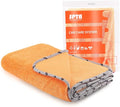 SPTA Drying Towel, Car Wash Drying Towel for Spotless Shine, Highly Absorbent, Scratch Free Large Microfiber Towel for Car wahing, 29.1 x 35 inch, Orange-MT031
