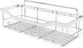 Shower Caddy with Hooks,Shower Shelf - 304 Stainless Steel Shower Rack,Anticorrosive,Rust-proof,Waterproof Bathroom Shelvs Storage and Organization - White Silver Shower Shelves
