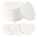 50-Count Facial Sponges Compressed, 100% Natural Cellulose Face Sponge Professional Cosmetic Spa Sponges for Face Cleansing, Exfoliating Mask, Makeup Removal for Travel and Home, White