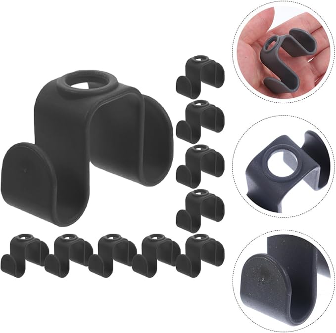 Luxshiny 10pcs Ultra Space Saving Hanger Hooks Connector Hooks for Closet Organizer Coat Hanger Space Saver
