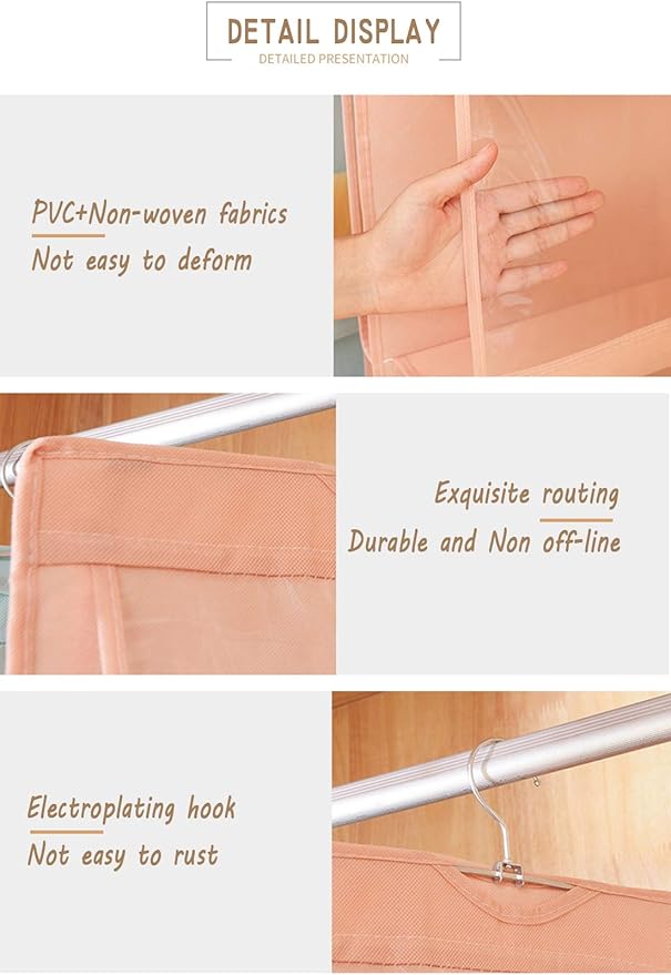 AARAINBOW 1 Pack Hanging Handbag Purse Organizer, Handbag Organizer with 8 Easy Access Pockets, Purses Holder Wardrobe Closet Space Saving Organizers, 41 L x 13.5W (B-Blue)