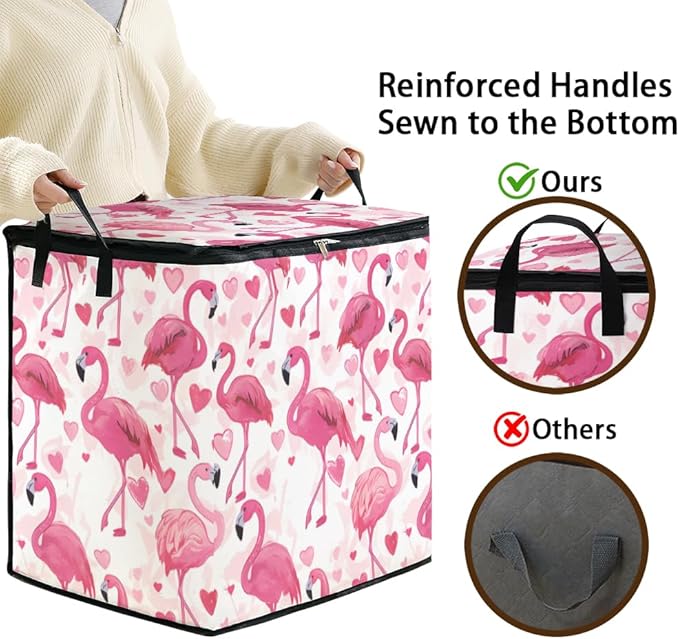 2pcs closet organizers and storage under bed,clothing blanket sweater sheet bedding comforter duvet quilt pillow toy storage bags with lids,dorm room essentials for containers 95L