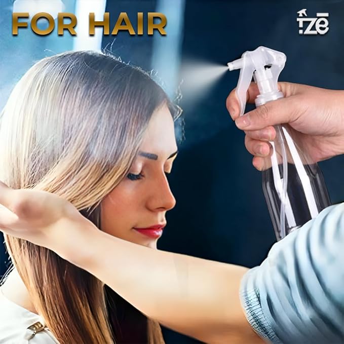 FZE Spray Bottles With Ultra Fine Mist Pack of 2 | 6.76 Oz/200ml | Plant Mister | Small Spray Bottle for Hair | Plants | Cleaning | Gardening | Essential Oil Mist Spray [ Mini Mist]