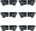 Hitefu 6 Pairs Pot Lid Organizer for Cabinet Door, Adjustable Wall Mount Pan Lid Holders for Kitchen (Black)